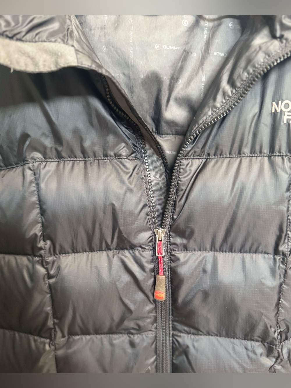 Vtg The North Face Men's Summit Series Thunder Down Jacket 800 Size L in Black - Picture 8 of 11